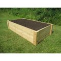 Perfect 3 x 6 ft. Deep Root Natural Cedar Raised Bed Garden Kit PG2653269